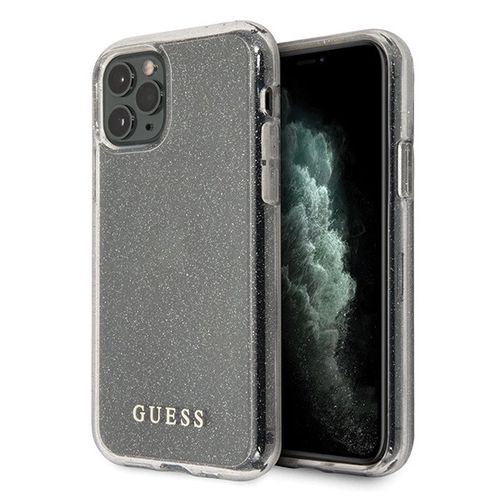 Guess GUHCN65PCGLSI iPhone 11 Pro Max silver/silver hard case Glitter, Guess 3700740476505