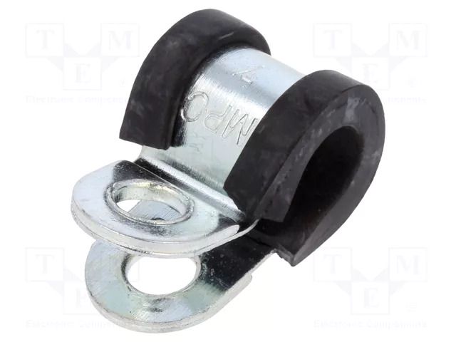Fixing clamp; ØBundle : 7mm; W: 12mm; steel; Cover material: EPDM MPC INDUSTRIES MPC-LKD10712
