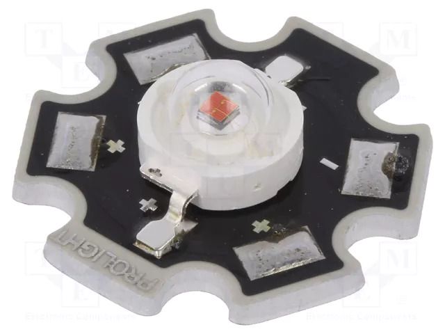 Power LED; amber; STAR; 130°; 700mA; 587÷597nm; 99.6÷113.6lm; 3W ProLight Opto PM2E-3LAS-SD