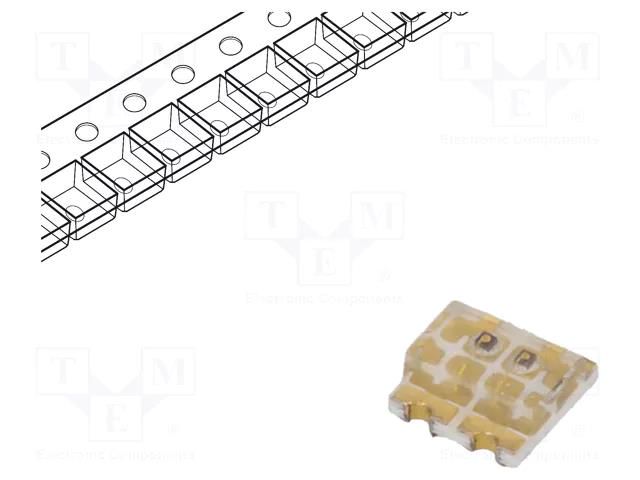 LED; yellow/yellow green; SMD; 0606; 1.8÷2.4/1.8÷2.4VDC; 140° REFOND RF-P1S196TS-B51