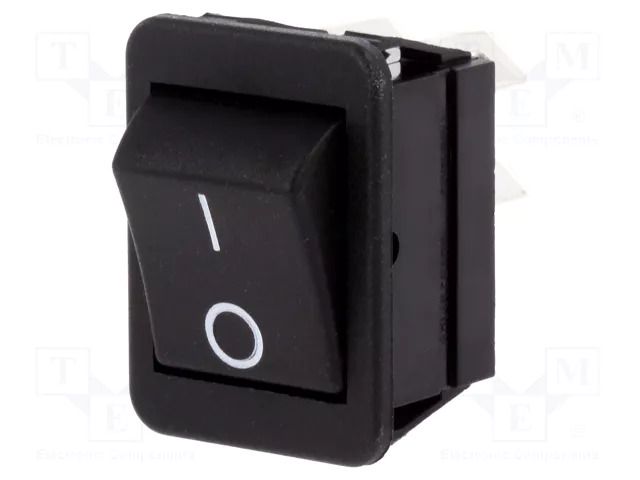 ROCKER; DPST; Pos: 2; ON-OFF; 16A/250VAC; black; none; 1350 BULGIN AE-C1350ABAAB