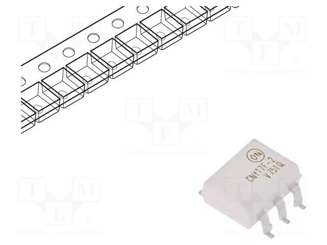 Optocoupler; SMD; Ch: 1; OUT: transistor; 4.17kV; Gull wing 6; CNY17 ONSEMI CNY17F2SR2VM