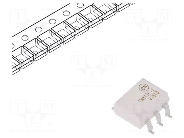 Optocoupler; SMD; Ch: 1; OUT: transistor; 4.17kV; Gull wing 6; CNY17 ONSEMI CNY17F2SR2VM