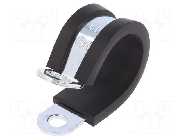 Fixing clamp; ØBundle : 19mm; W: 19mm; steel; Cover material: EPDM MPC INDUSTRIES MPC-LKD11912