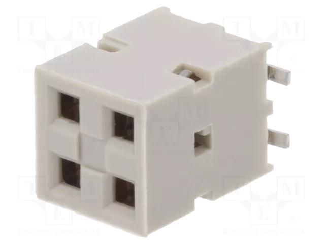 Connector: PCB to PCB; socket; female; PIN: 4; Dubox®; vertical; SMT AMPHENOL COMMUNICATIONS SOLUTIONS 89898-302ALF/C