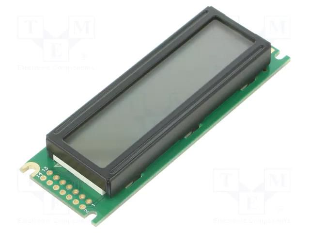 Display: LCD; alphanumeric; STN Positive; 16x2; 85x30x12.7mm; LED POWERTIP NPC1602LRS-JWT-H