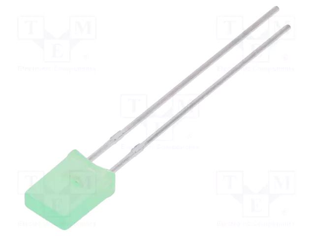 LED; yellow green; rectangular; 5x2x7.05mm; 9÷20mcd; 130°; 20mA LUCKYLIGHT LL-253GD1G-1B