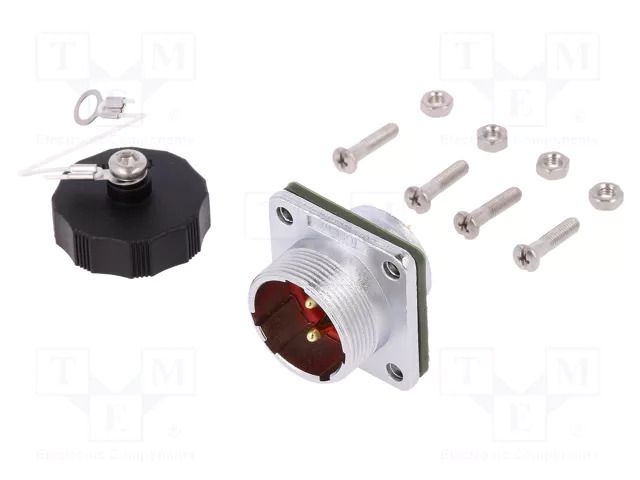 Connector: circular; socket; male; PIN: 2; IP67; WF20; 25A; 500V; 4mm2 WEIPU WF20J2ZZ1