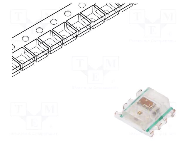 Programmable LED; RGB; SMD; 2020; 3.7÷5.3VDC; 2x2x0.84mm; 2kHz WORLDSEMI WS2812B-2020