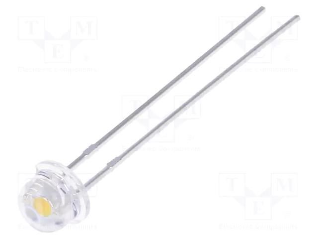 LED; white warm; 4.8mm; 1300÷2200mcd; 90°; Front: convex; 3000K LUCKYLIGHT LL-484WC1F-W6-3P