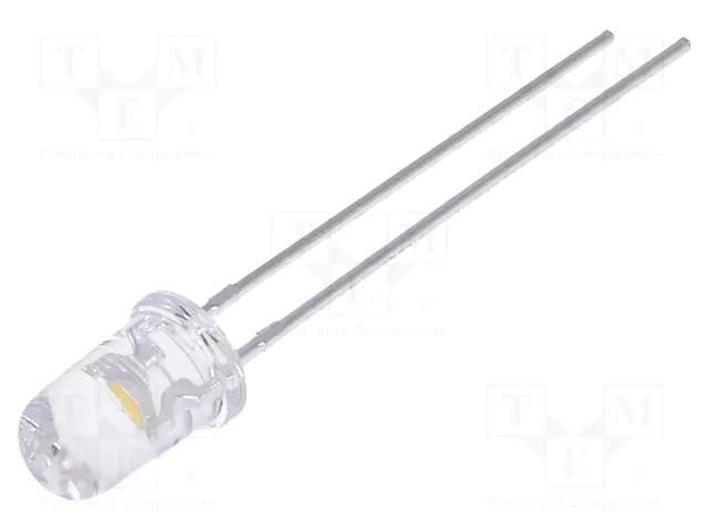 LED; white warm; 5mm; 5000÷8500mcd; 30°; Front: convex; 2.6÷3.6VDC LUCKYLIGHT LL-504WC2V-W6-3PD