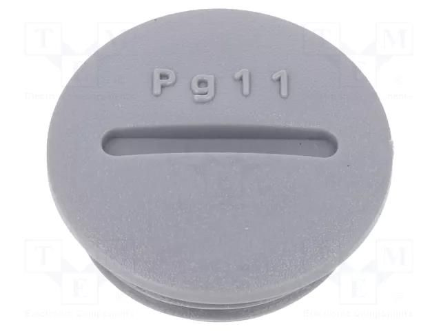 Stopper; PG11; polyamide; dark grey; Thread: PG; 6mm; 10pcs. ALPHA WIRE HPP11-SL080