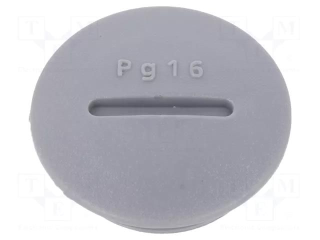Stopper; PG16; polyamide; dark grey; Thread: PG; 6mm; 10pcs. ALPHA WIRE HPP16-SL080