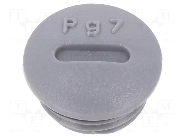 Stopper; PG7; polyamide; dark grey; Thread: PG; 6mm; 10pcs. ALPHA WIRE HPP7-SL080