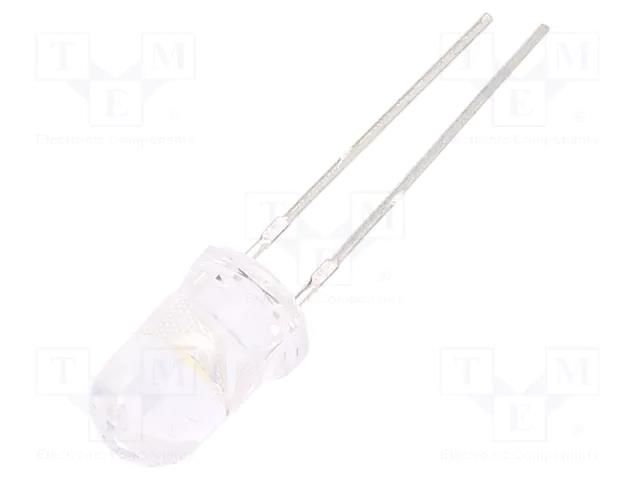 LED; white cold; 5mm; 7150÷14250mcd; 30°; Front: convex; 2.8÷3.6VDC EVERLIGHT 334-15/T1C3-7TVA/E