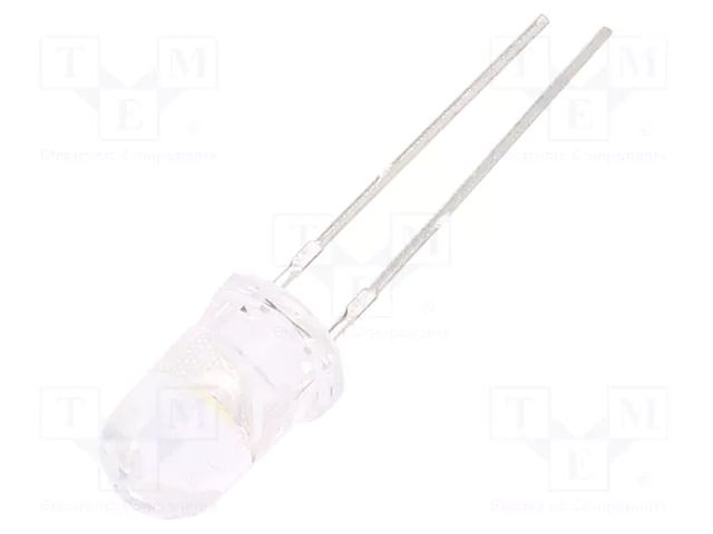 LED; white cold; 5mm; 7150÷14250mcd; 30°; Front: convex; 2.8÷3.6VDC EVERLIGHT 334-15/T1C3-7TVA/E