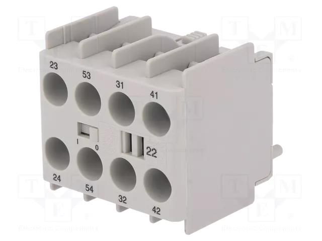 Auxiliary contacts; Leads: screw terminals; front; CI 5 DANFOSS 037H3515