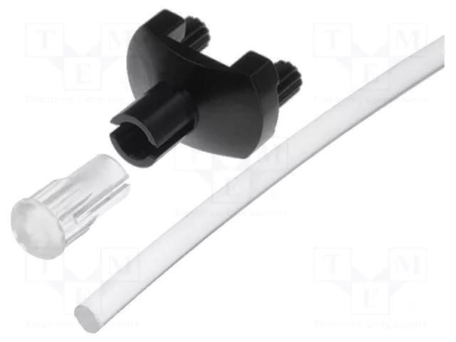 Fiber for LED; Ø: 2mm; L: 80mm; round; Front: convex MENTOR 1216.1002
