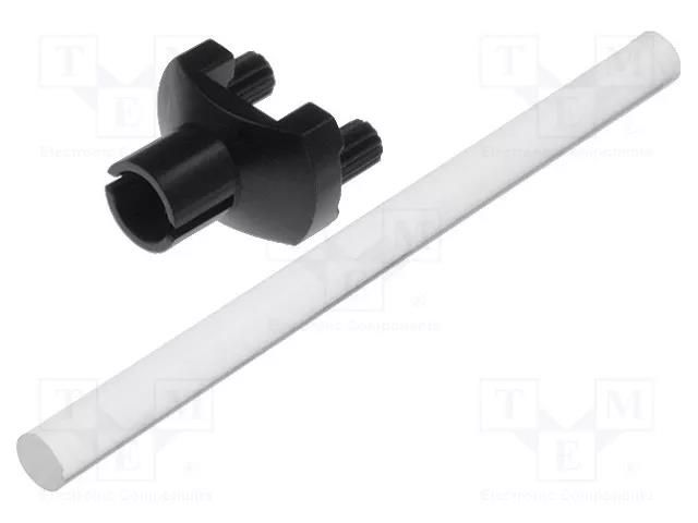 Fiber for LED; Ø3mm; L: 45mm; round; Front: flat MENTOR 1216.1003