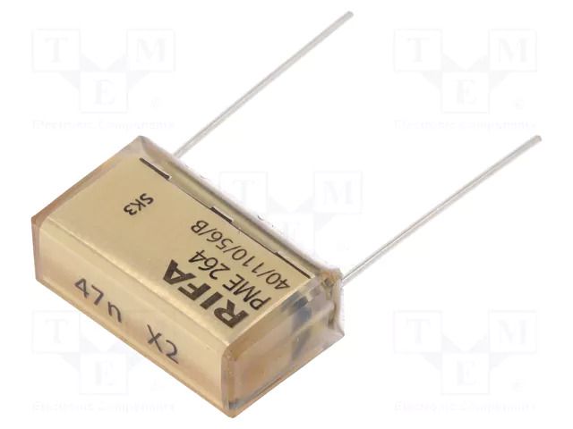 Capacitor: paper; X2; 47nF; 660VAC; Pitch: 25.4mm; ±20%; THT; PME264 KEMET PME264NE5470MR30
