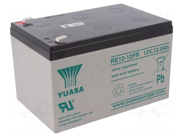 Re-battery: acid-lead; 12V; 12Ah; AGM; maintenance-free YUASA ACCU-RE12-12/Y