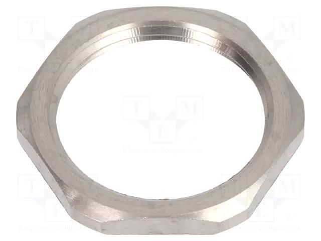 Nut; PG16; stainless steel; 27mm; Thread: PG; GM-INOX HUMMEL HUMMEL-1161160008