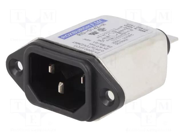 Connector: AC supply; socket; male; Inom: 1A; Ir: 0.35mA; 250VAC ROXBURGH EMC RID0142H