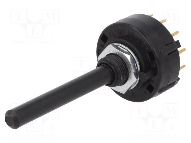 Switch: rotary; Pos: 6; 0.15A/250VDC; Poles number: 2; 30°; -30÷85°C LORLIN CK1513
