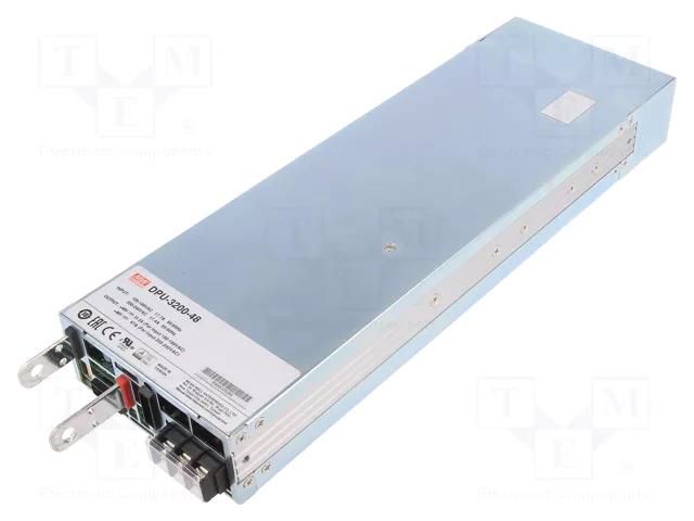 Power supply: switching; for building in,modular; 3200W; 48VDC MEAN WELL DPU-3200-48