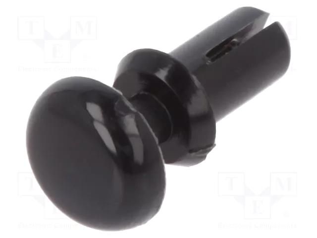 Rivet; polyamide; L.rivet: 4.8mm; Panel cutout diam: 2.7mm; black DREMEC DR8G4012.6X3.6B