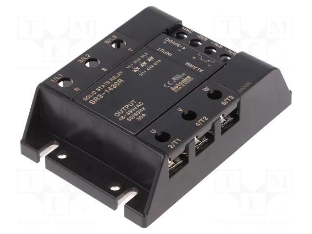 Relay: solid state; 30A; Uswitch: 48÷480VAC; 3-phase; -30÷80°C; SR3 AUTONICS SR3-1430R