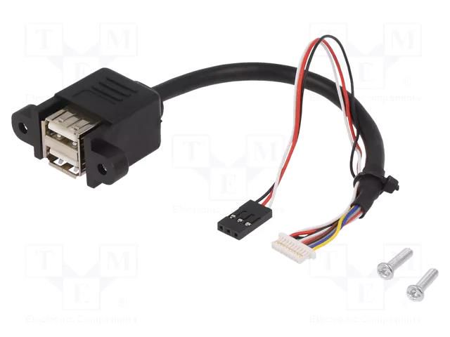 Adapter-splitter; UP board; USB x2; MOLEX,USB A socket x2 AAEON EP-CBUSB10PFL01