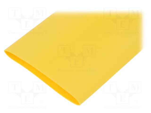 Heat shrink sleeve; thin walled,flexible; 2: 1; 19mm; yellow; reel HELLERMANNTYTON TF21-19.0/9.5YE50