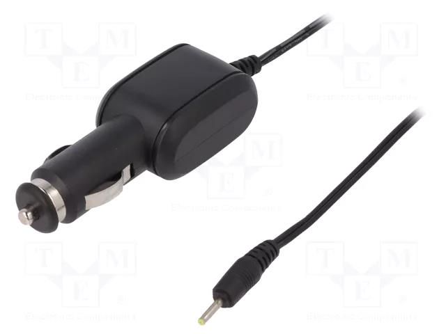 USB power supply; 2,5/0,7; Sup.volt: 12VDC; 12V/2.1A; black; 0.15m QOLTEC QOLTEC-7897