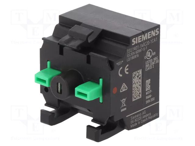 Command module; 3SU1.5; Illumin: LED; Ø22mm; Backlight colour: red SIEMENS 3SU1401-1MC20-1CA1