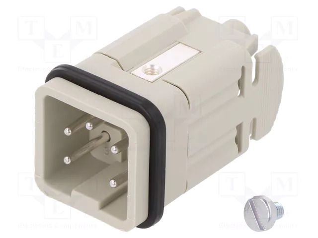 Connector: HDC; male; PIN: 5; size 3; contact insert; 400V; 10A; 4+PE WIELAND 73.310.0453.0