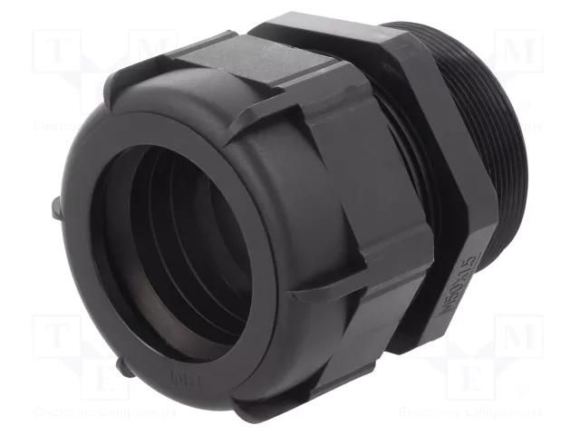 Cable gland; with long thread; M50; 1.5; IP68; polyamide; black BM GROUP BM4950LN