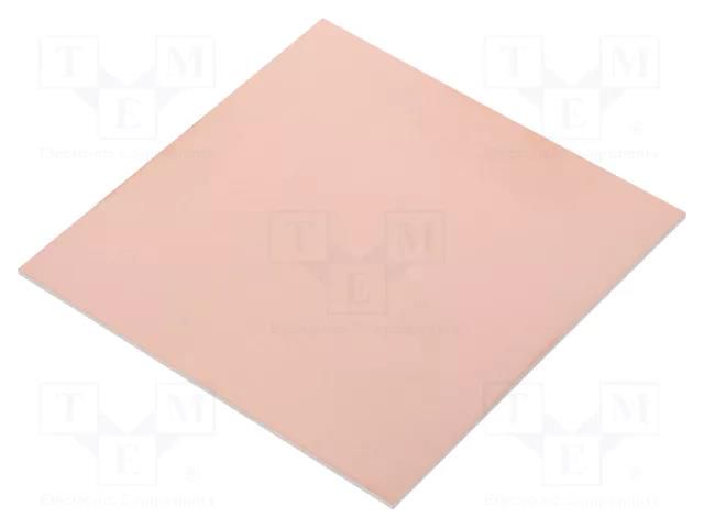 Laminate; CEM3; 1.5mm; L: 100mm; W: 100mm; Coating: copper SOLDER PEAK LAM100X100C31.5