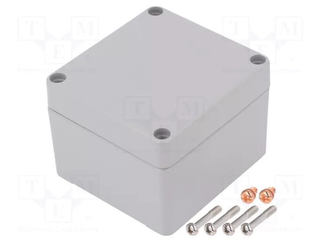Enclosure: multipurpose; X: 75mm; Y: 80mm; Z: 57mm; aluminium; grey DELTRON ENCLOSURES DEL-490-070805A-68