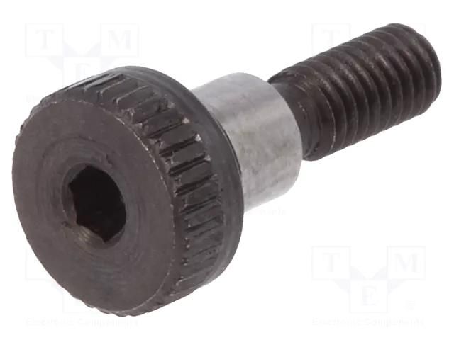 Shoulder screw; steel; M3; 0.5; Thread len: 7mm; hex key; HEX 2mm ELESA+GANTER ISO7379-4-M3-4