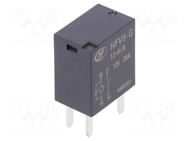 Relay: electromagnetic; SPST-NO; Ucoil: 12VDC; 35A; automotive HONGFA RELAY HFV9-G/12-H-R