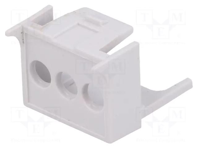 Terminals cover; 1M Modulbox One; grey; Holes no: 3; 5.08mm ITALTRONIC IT-P05010201T