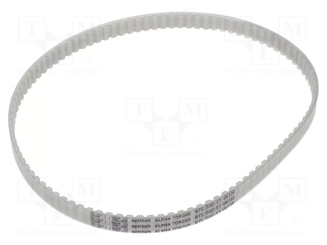 Timing belt; AT5; W: 10mm; H: 2.7mm; Lw: 500mm; Tooth height: 1.2mm OPTIBELT AT5-500-10-77ZA