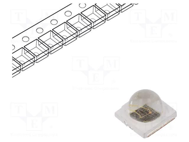 IR transmitter; 3535; 840÷870nm; transparent; 830mW; 80°; 1.3÷2VDC ProLight Opto PK2N-2KJE-SD
