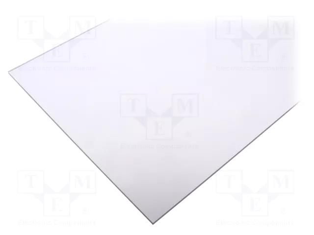 Sheet; Dim: 500x1000mm; Thk: 2mm; colourless; 0.5m2 ANTALIS ANT424402.05001000