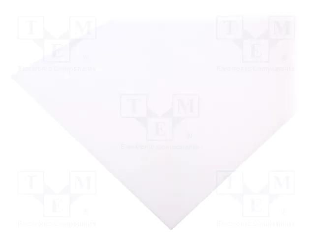 Sheet; Dim: 500x1000mm; Thk: 2mm; milky; 0.5m2; akrylon ANTALIS ANT533905.05001000