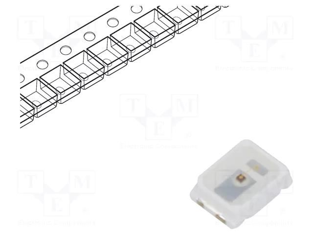 LED; orange; SMD; 2216,PLCC2; 170÷430mcd; 1.8÷2.4VDC; 120°; 20mA REFOND RF-AURI16TS-ED