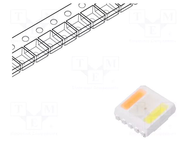 LED; RGBW; SMD; 5050,PLCC10; 2÷2.4/2.95÷3.45/3÷3.4/2.7÷2.95VDC REFOND RF-W2SA50TS-A39W
