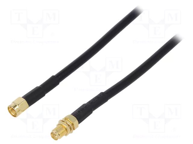 Cable; 3m; RP-SMA male,RP-SMA female; black; 50Ω GOOBAY SMA-M/F-003