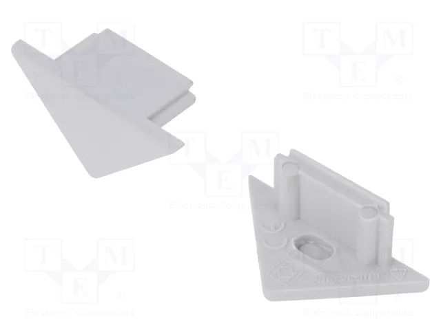 Cap for LED profiles; grey; 2pcs; ABS; TRIO10 TOPMET TOP-91070022